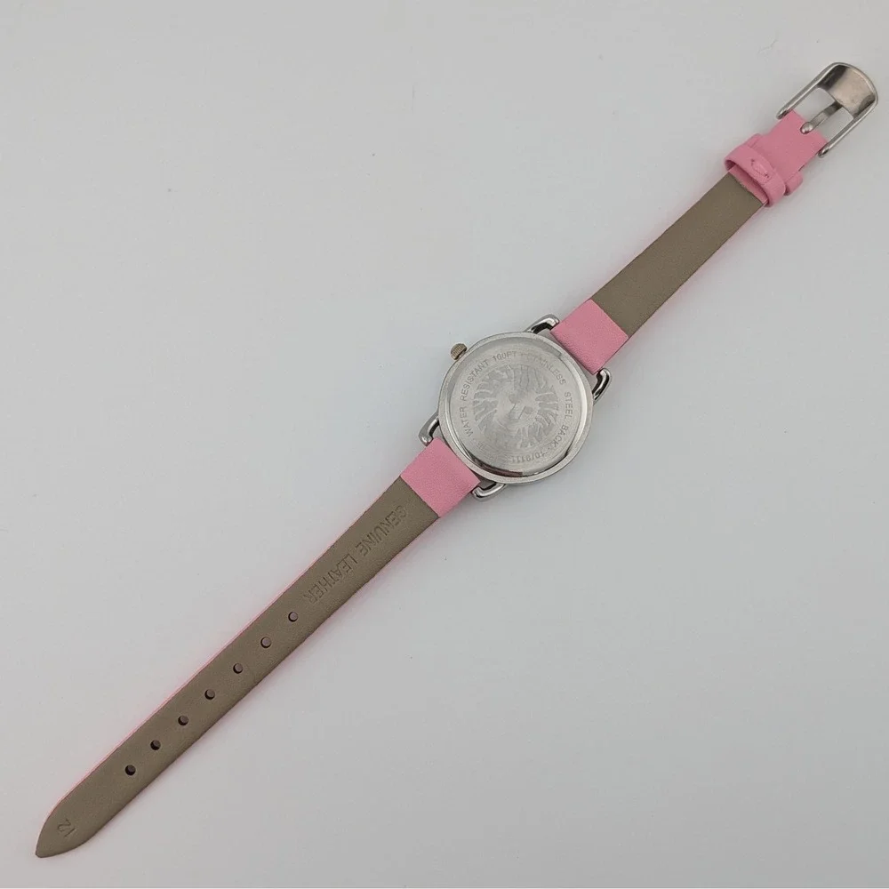 Anne‎ Klein Womens Watch MOP Spider Web Dial Pink Strap Two Tone 100FT WR